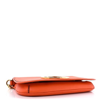 Gucci Roxy Calfskin Blondie Chain Shoulder Flap Bag Deep Orange 4 of 10
