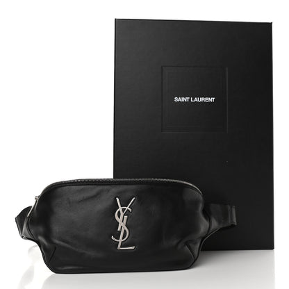Saint Laurent Calfskin Monogram Belt Bag Black 11 of 11