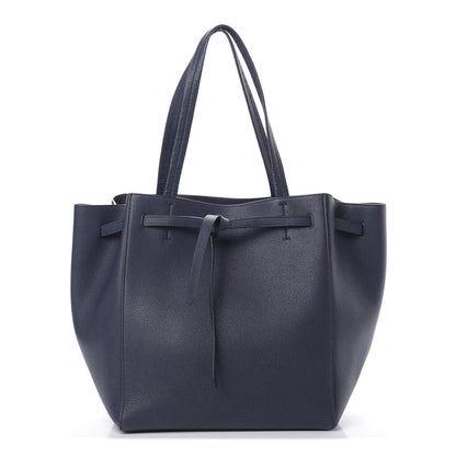Celine Soft Grained Calfskin Small Belt Cabas Phantom Navy 1 of 12