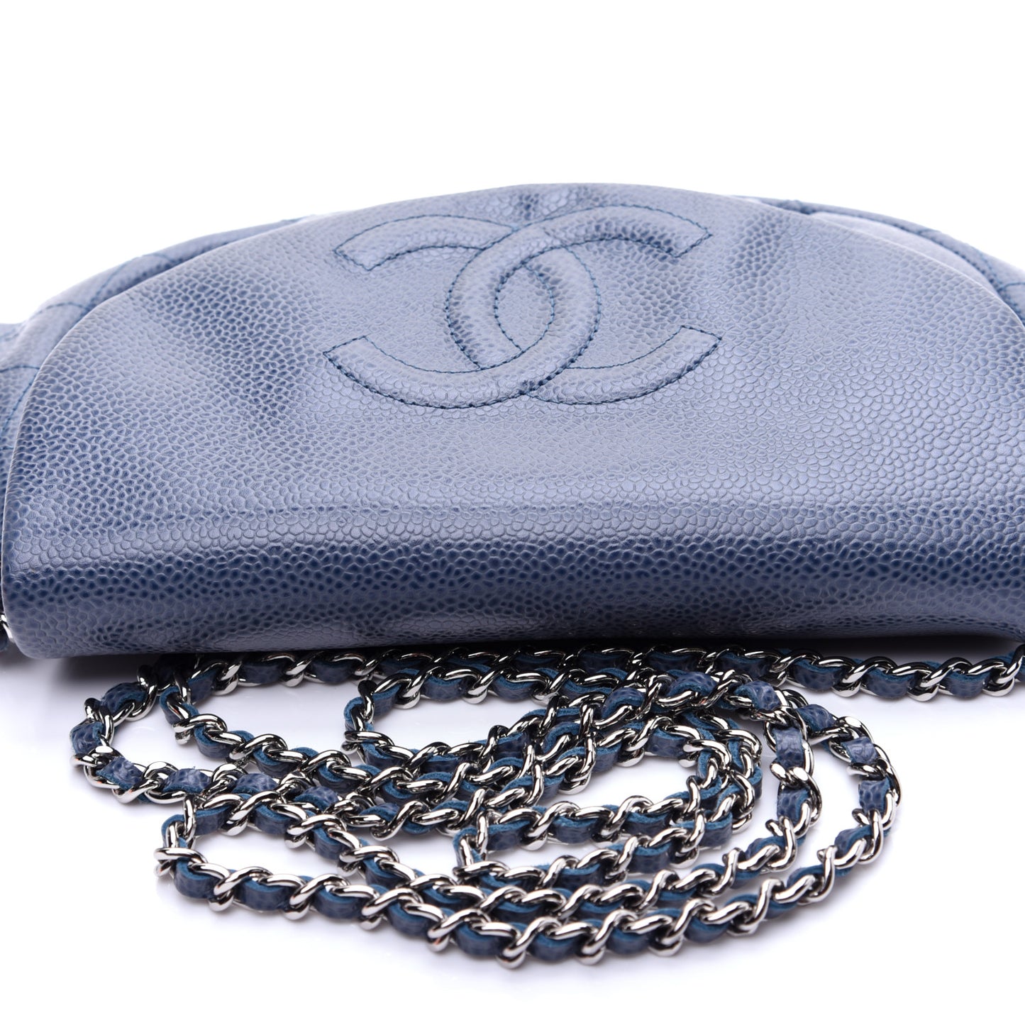 Caviar Half Moon Wallet On Chain WOC Blue