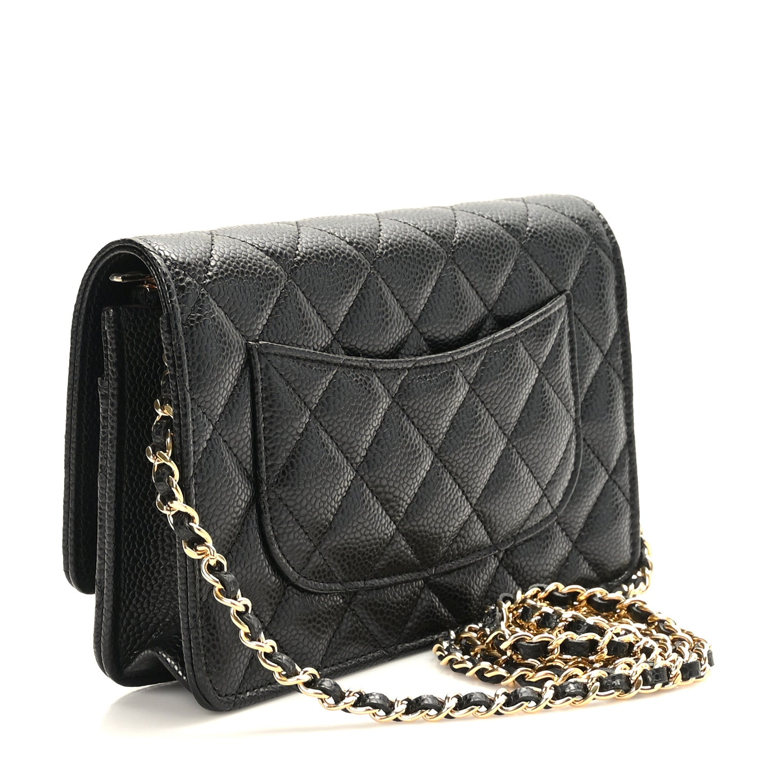 Chanel Lambskin Quilted Wallet On Chain WOC Black 3 of 10