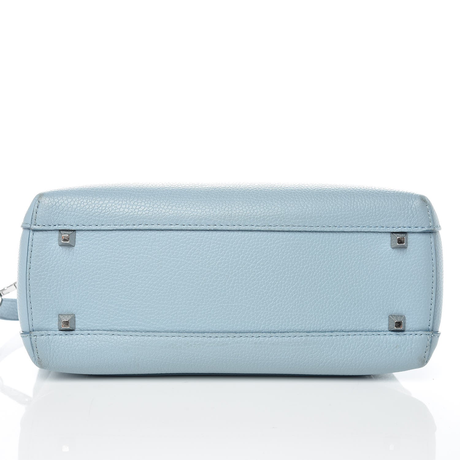 MCM Grained Calfskin Small Ella Boston Sky Blue 14 of 15