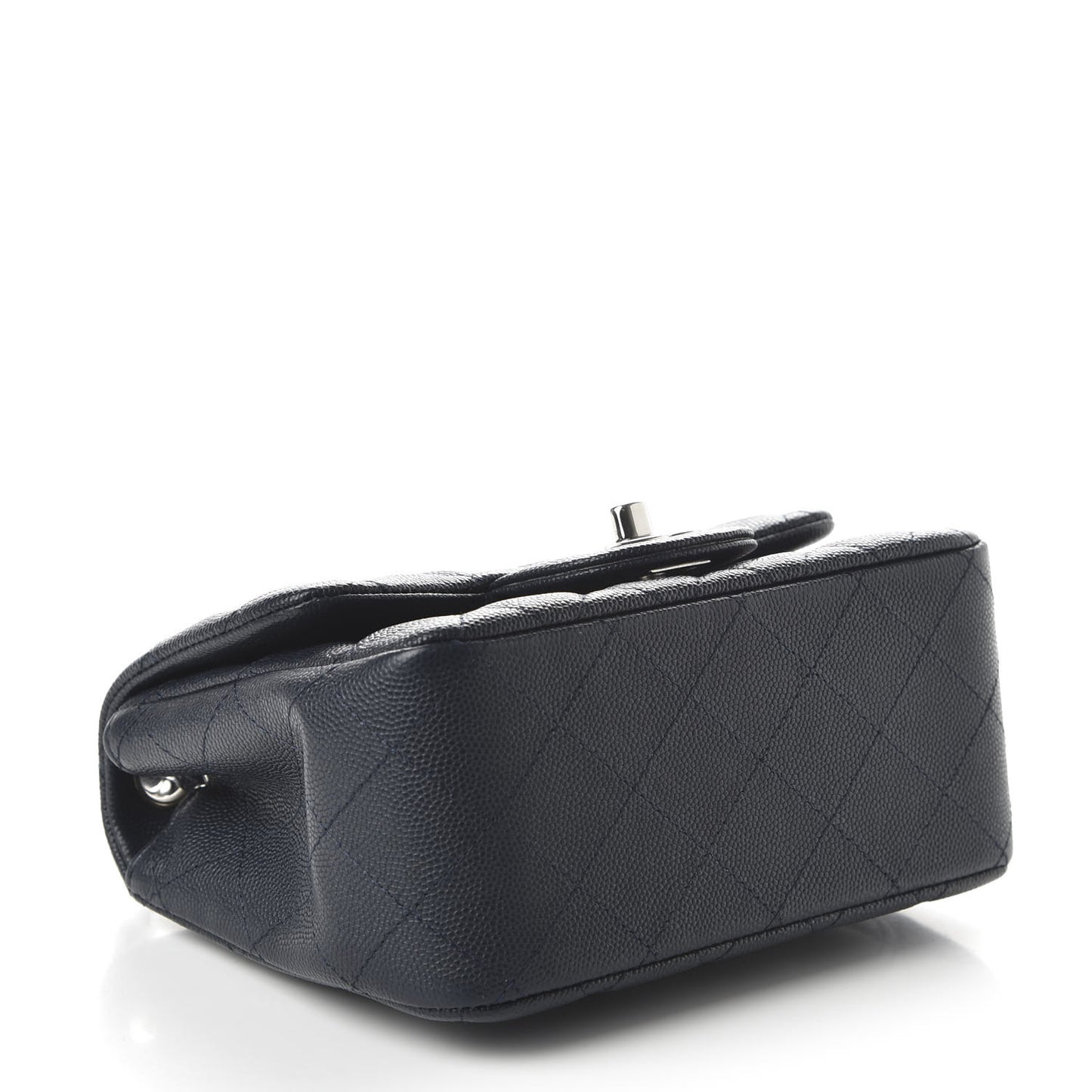Caviar Quilted Mini Square Flap Navy