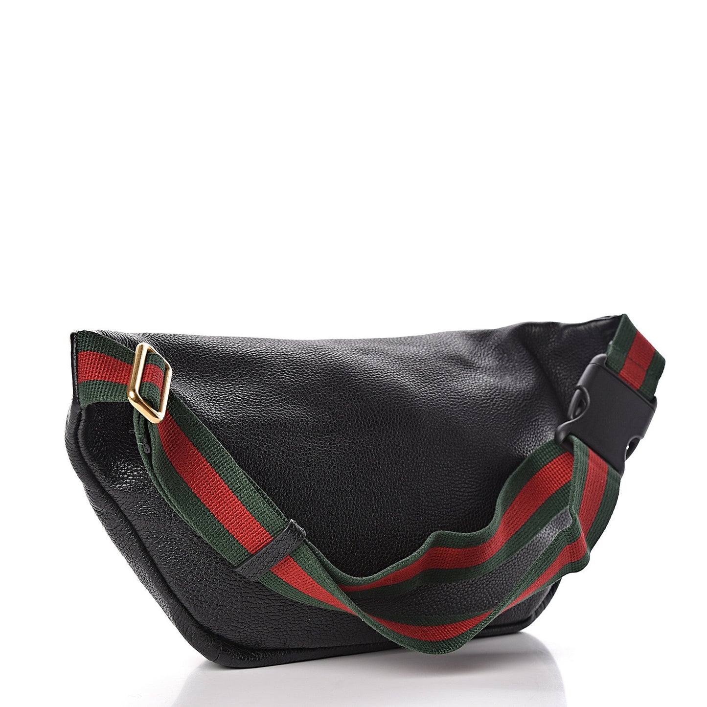 Grained Calfskin Logo Belt Bag Black
