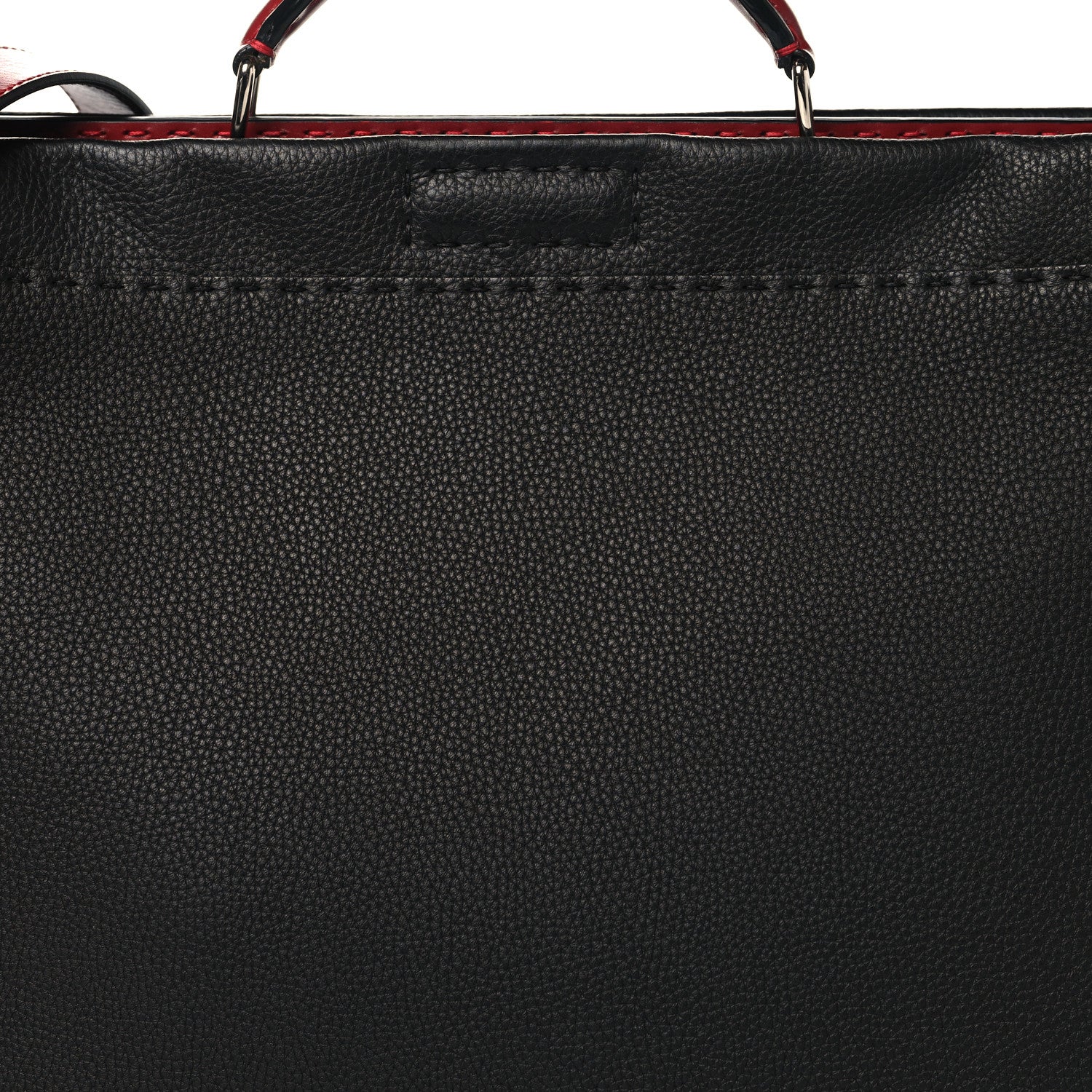 Fendi Cuoio Romano Selleria Vitello Zeus Large Mens Peekaboo Iconic Essential Satchel Black Rosso 9 of 13