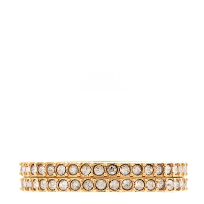 Christian Dior Metal Crystal Dior Code Ring Set 59 8.75 Gold 1 of 5