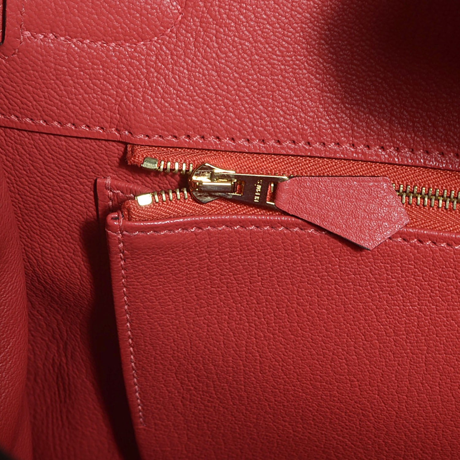 Hermes Taurillon Clemence Birkin 35 Rouge Pivoine 17 of 23