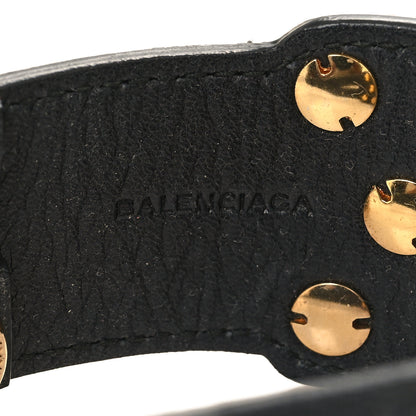 Balenciaga Agneau Arena Three Row Giant Gold Bracelet Anthracite 4 of 4