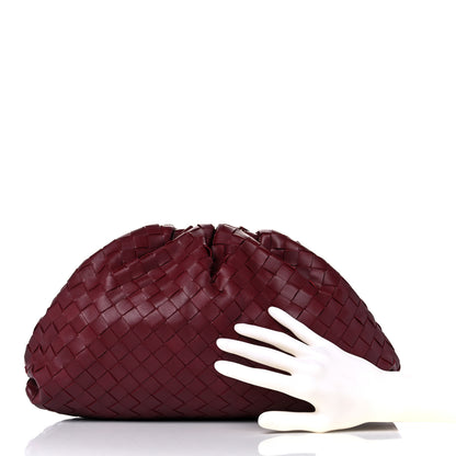 Bottega Veneta Nappa Maxi Intrecciato The Pouch Oversized Clutch Bordeaux 2 of 14