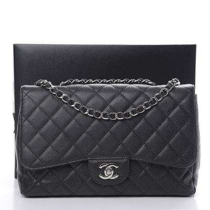 Chanel Caviar Quilted Jumbo Single Flap Black 15 of 15