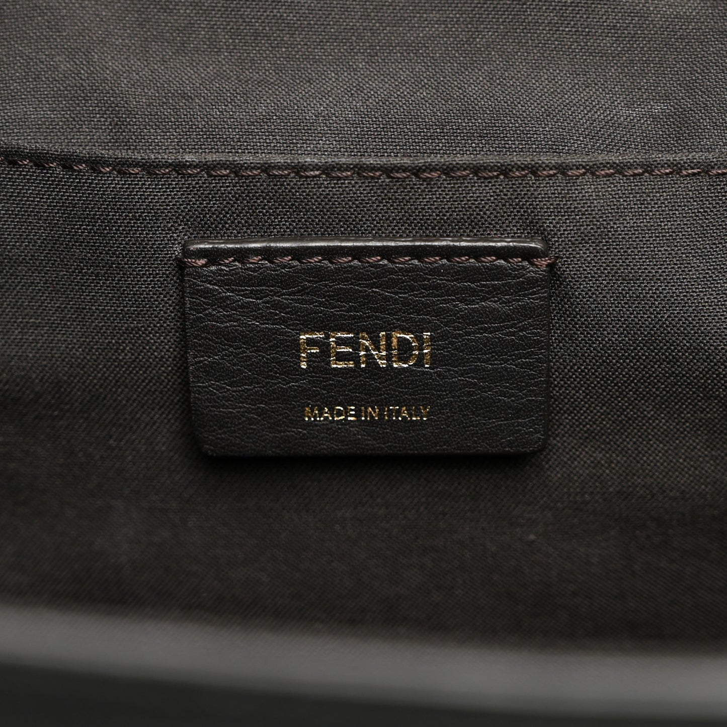 Vitello Cruise Bi-Color FF 1974 Embossed F is Fendi Drawstring Backpack Black Fragola Maya