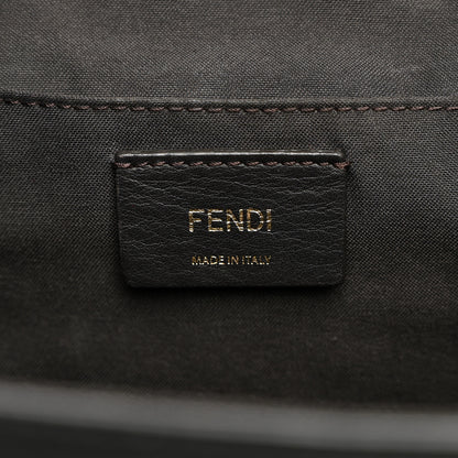 Fendi Vitello Cruise Bi-Color FF 1974 Embossed F is Fendi Drawstring Backpack Black Fragola Maya 5 of 9