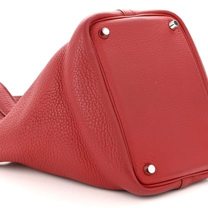 Hermes Taurillon Clemence Picotin Lock 18 PM Rubis 9 of 12