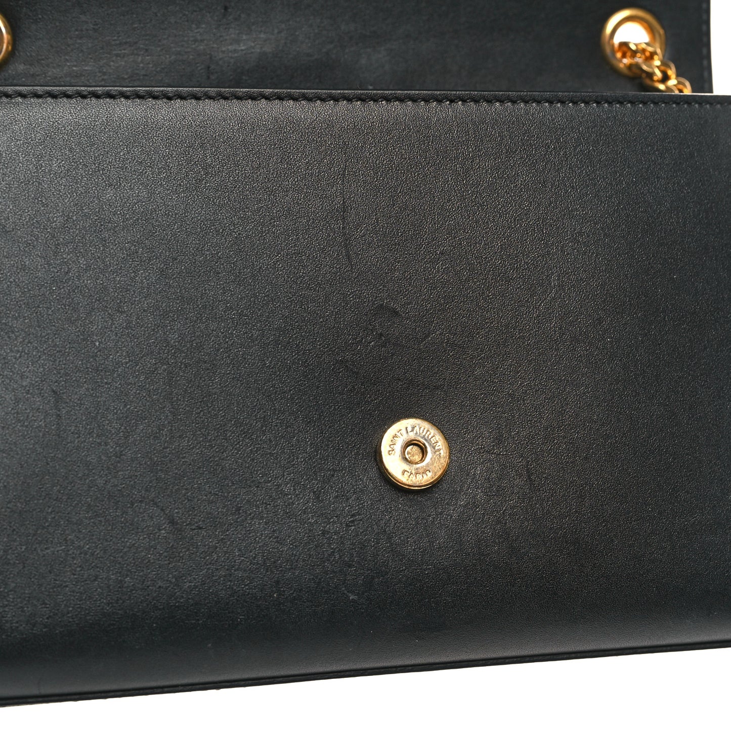 Calfskin Small Classic Monogram Kate Tassel Satchel Black