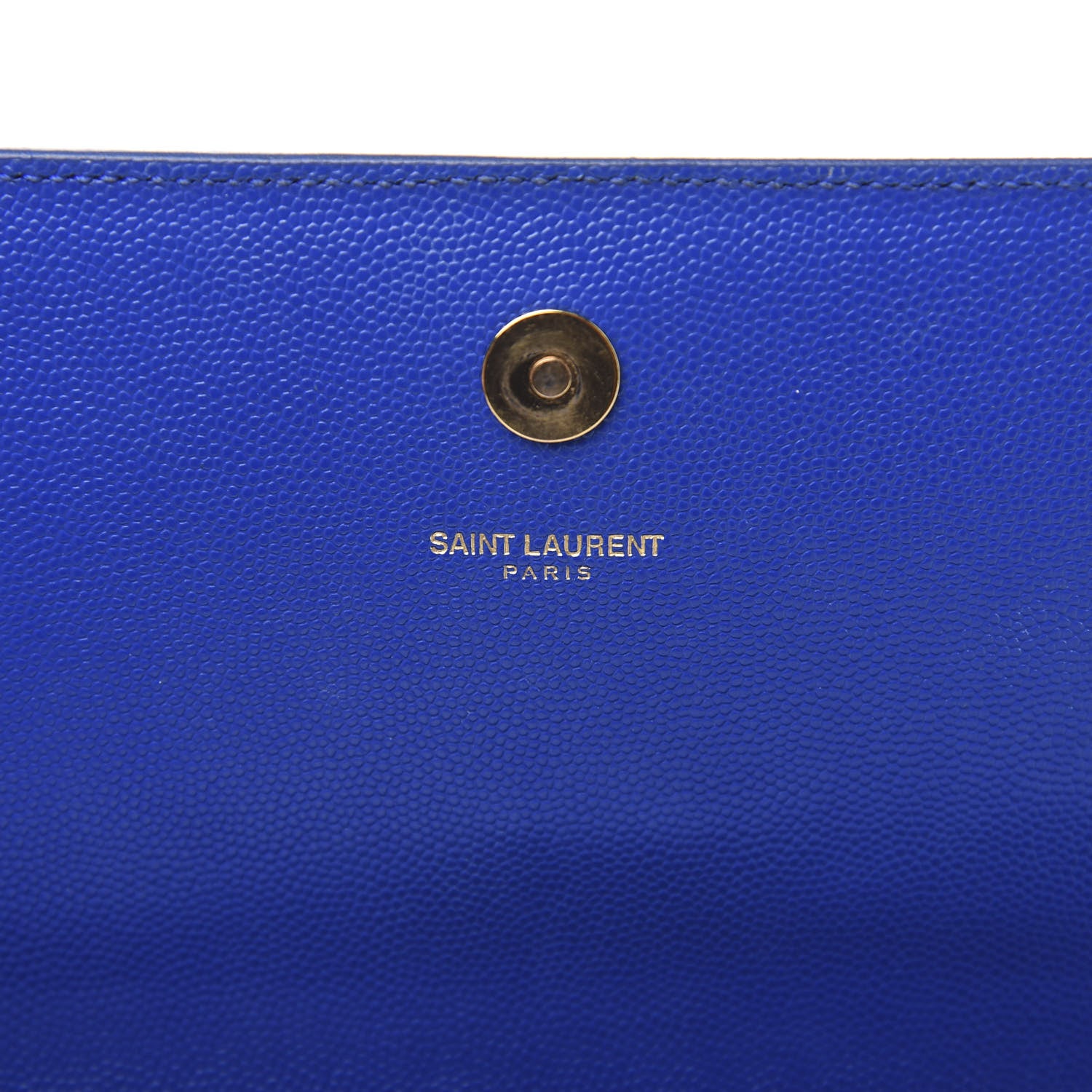 Saint Laurent Grain De Poudre Classic Monogram Cassandre Clutch Blue Majorelle 7 of 10
