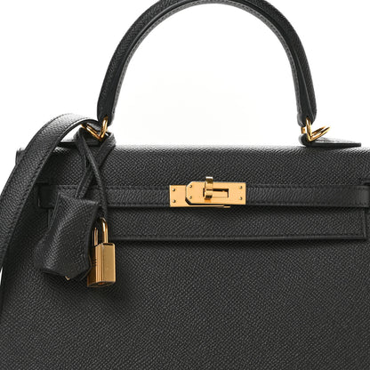 Hermes Epsom Kelly Sellier 25 Black 8 of 11