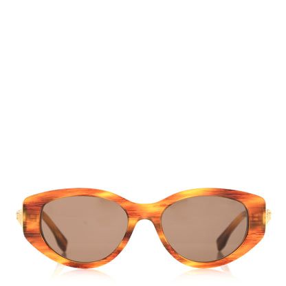 Fendi X VERSACE Fendace Oval Havana Sunglasses FE 40054I Gold 2 of 6