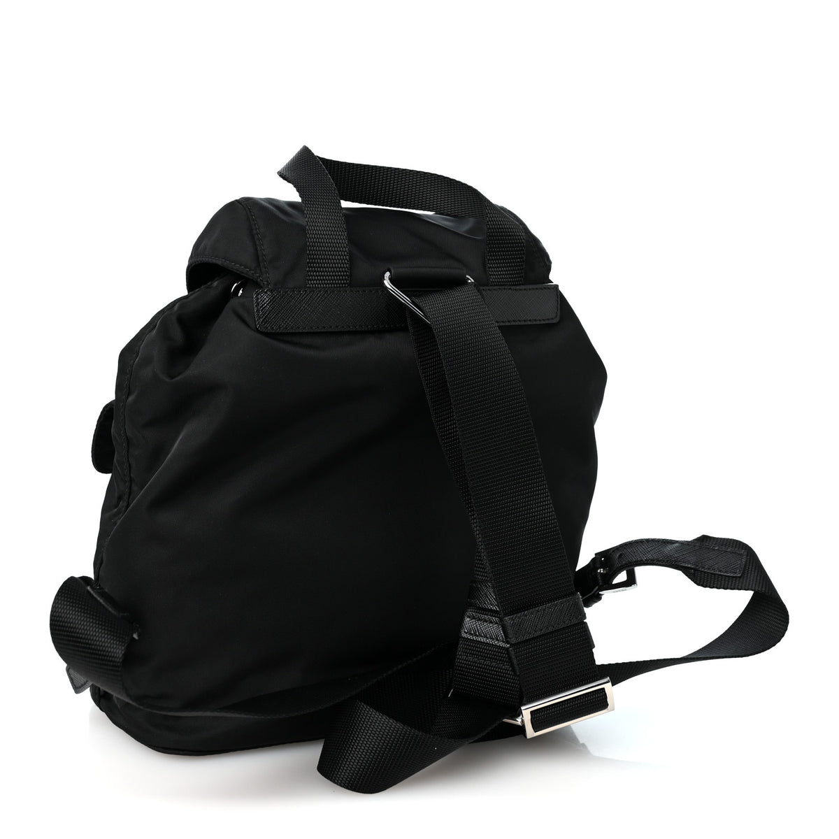 Prada Re-Nylon Vela Saffiano Small Backpack Black 2 of 9