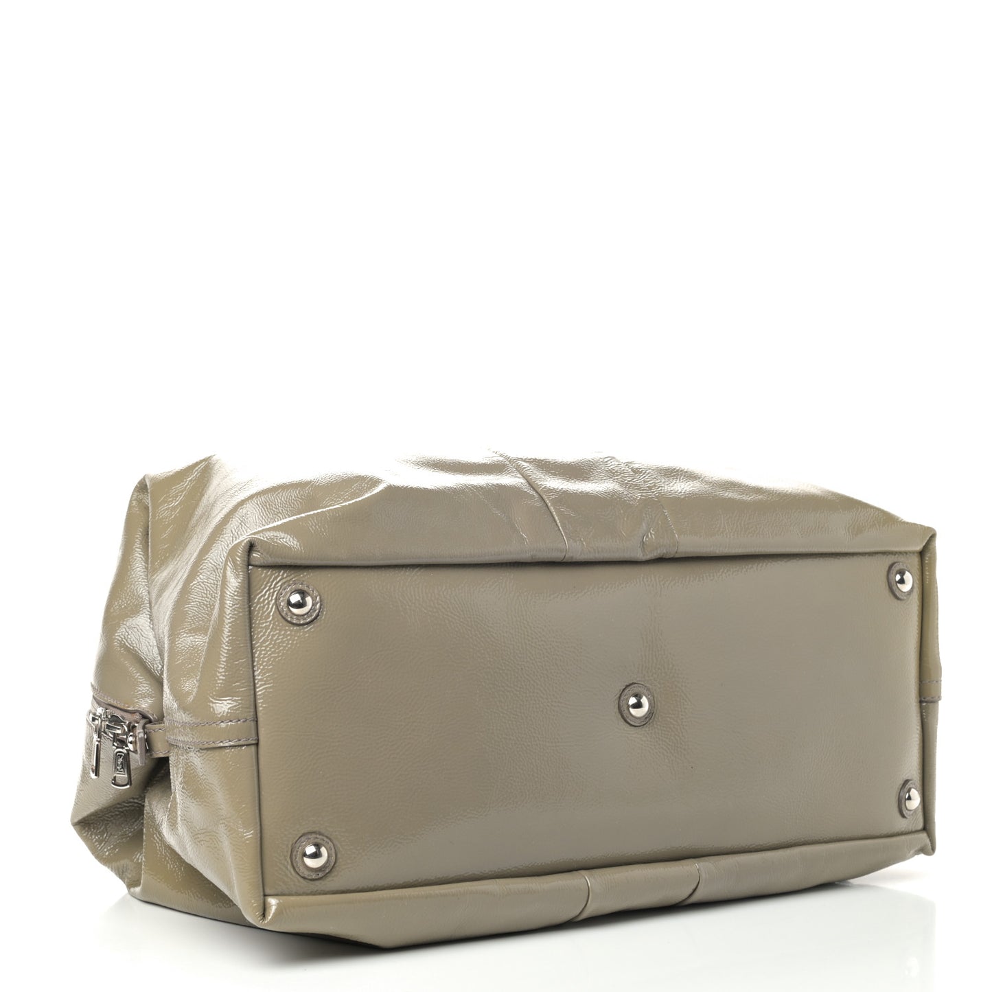 Textured Patent Medium Easy Sac Taupe