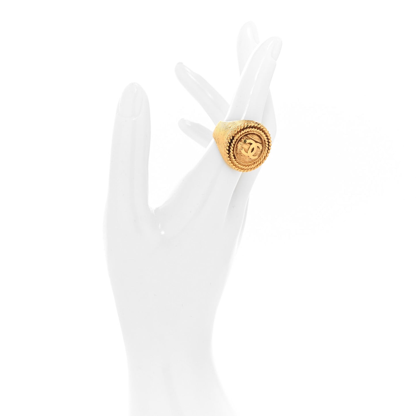 Metal CC Rope Ring 54 Gold