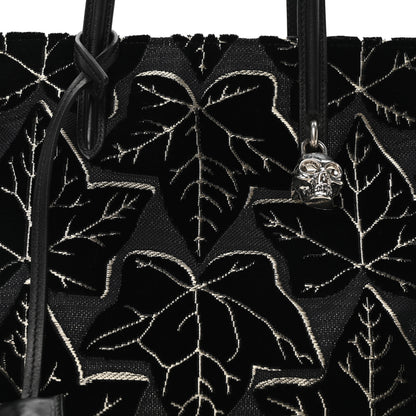 Alexander McQueen Velvet Shopper Tote Black 7 of 9