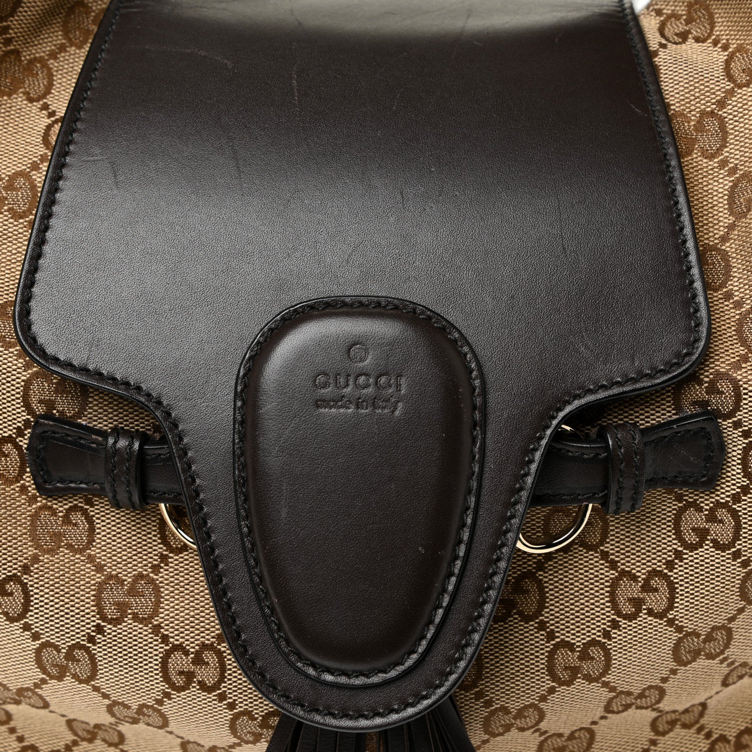 Gucci Monogram Margaux Calfskin Medium Emily Hobo Beige Ebony Cocoa 14 of 19