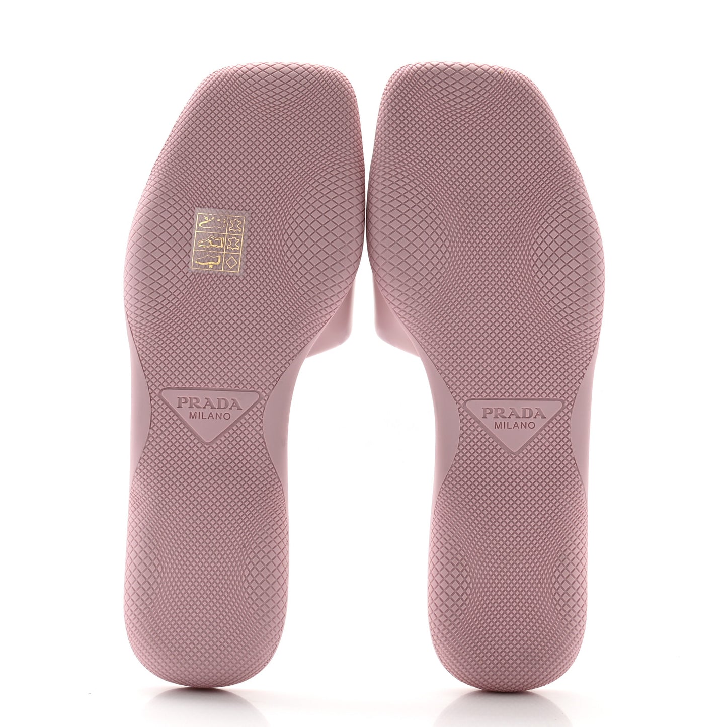 Spazzolato Triangle Logo Slide Flat Sandals 36 Alabastro