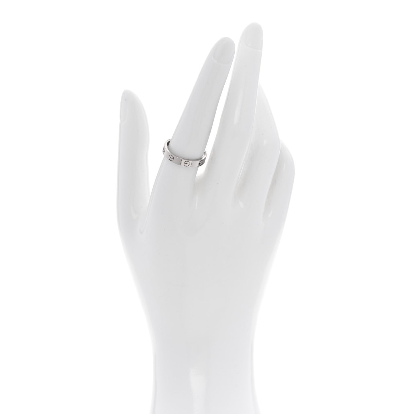 18K White Gold 3.5mm LOVE Wedding Band Ring 56 7.75