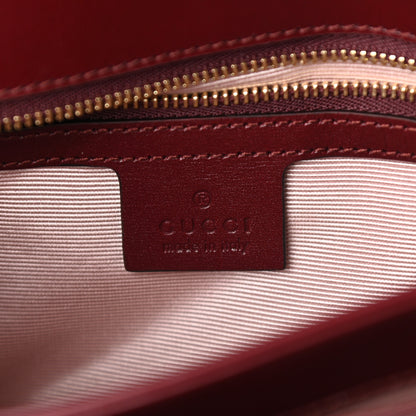 Gucci Vitello Palmellato Lux Small Arli Flap Shoulder Bag Vintage Bordeaux 6 of 10