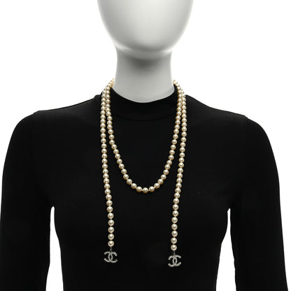 Chanel Pearl CC Wrap Around Necklace Light Gold 2 of 4