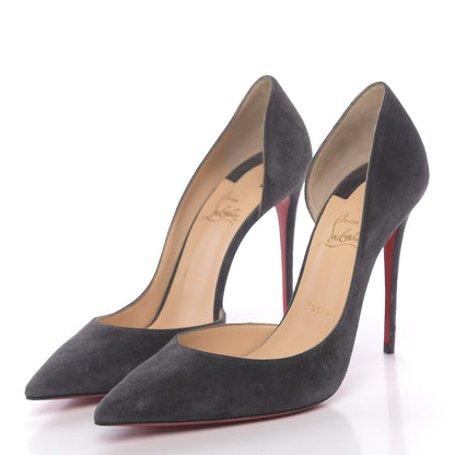 Christian Louboutin Veau Velours Iriza 100 Pumps 40.5 Charbon 3 of 9