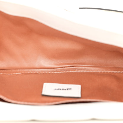 Gucci Nappa Vertical Matelasse Medium Maxi Horsebit Chain Shoulder Bag Mystic White 5 of 13