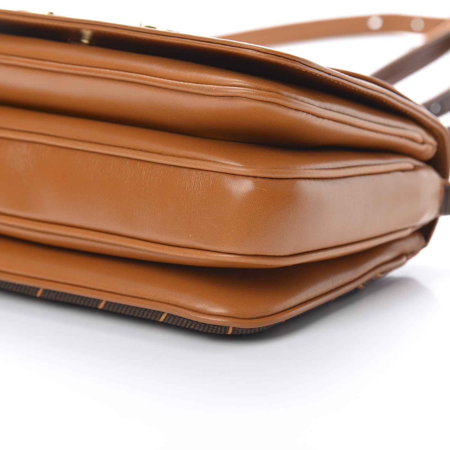 Gucci Calfskin Canvas Diagonal GG Rajah Shoulder Bag Brown 11 of 12