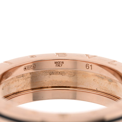 Bulgari 18K Rose Gold Black Ceramic B.Zero1 Rock One-Band Ring 61 9.5 4 of 4