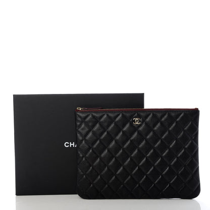 Chanel Caviar Quilted Medium Cosmetic Case Black 7 of 7