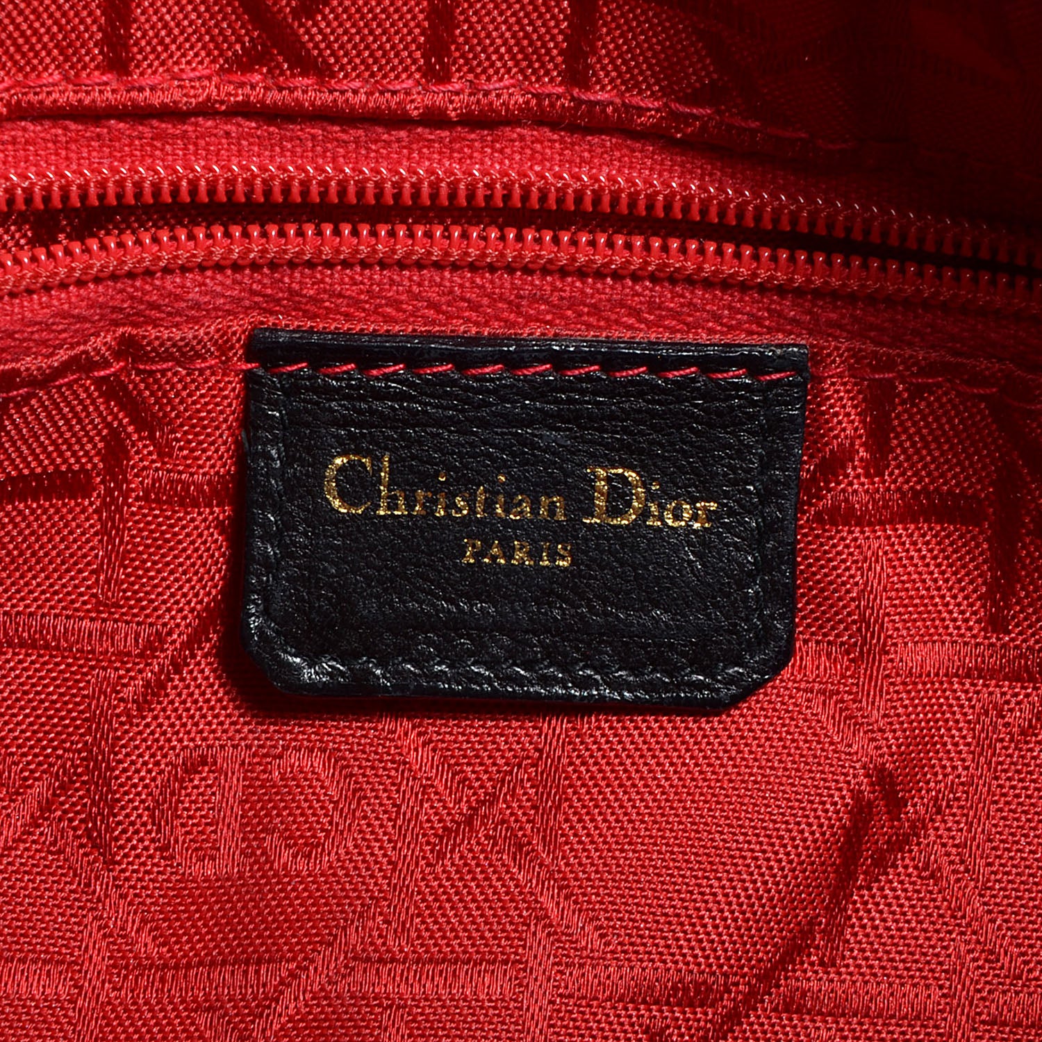 Christian Dior Lambskin Cannage Medium Lady Dior Black 6 of 7