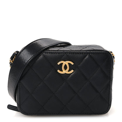 Chanel Caviar Quilted Twist Your Buttons Clutch With Chain Black 1 of 11