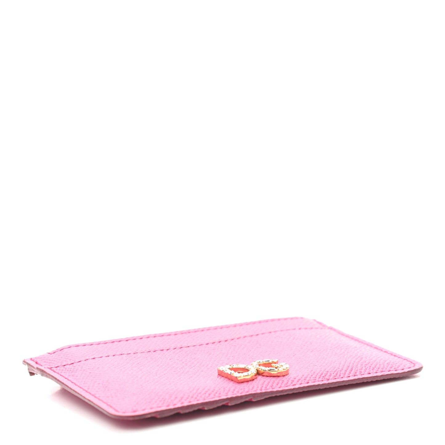 Dauphine Embellished Logo Zip Card Holder Pink