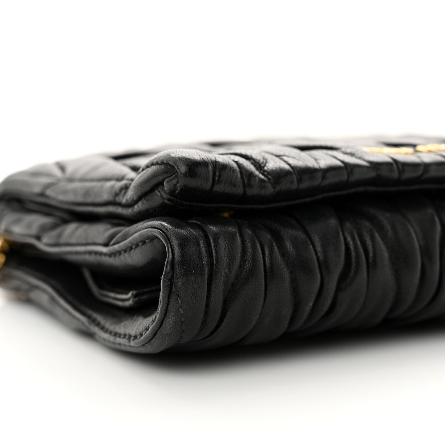 Nappa Matelasse Chain Crossbody Black