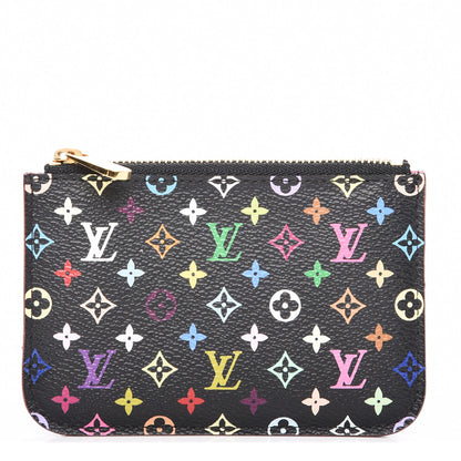 Louis Vuitton Monogram Multicolor Key Pouch Black Grenade 1 of 9