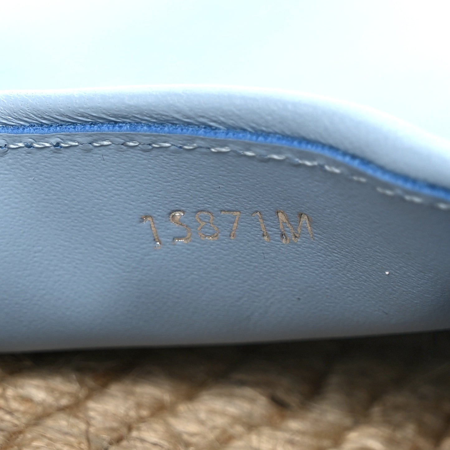Nappa Triangle Logo Espadrilles 37 Celeste