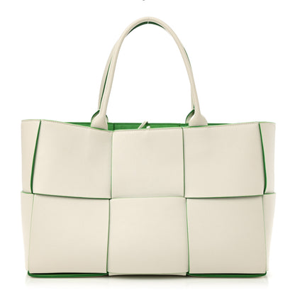 Bottega Veneta Nappa Maxi Intrecciato Medium Arco Tote White Parakeet 1 of 9