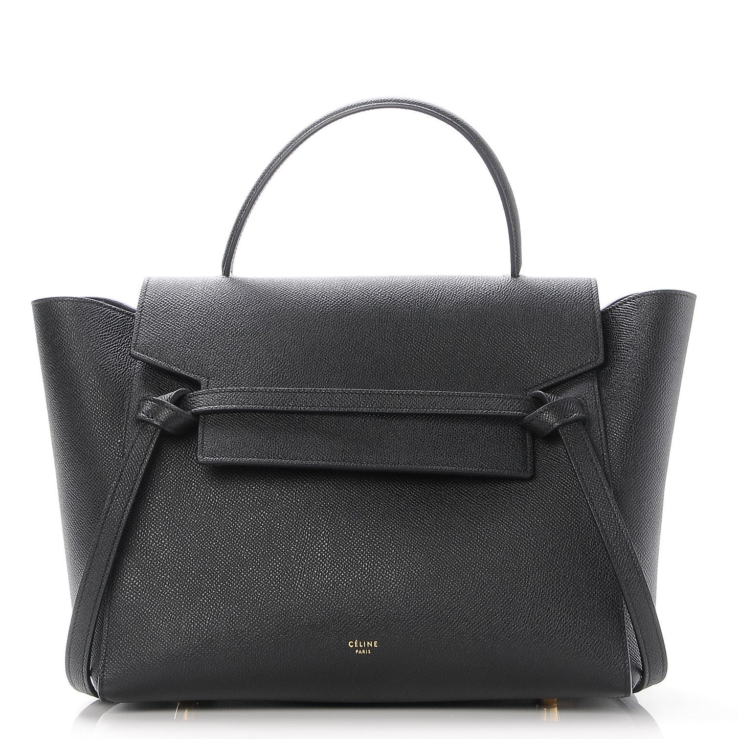 Grained Calfskin Mini Belt Bag Black