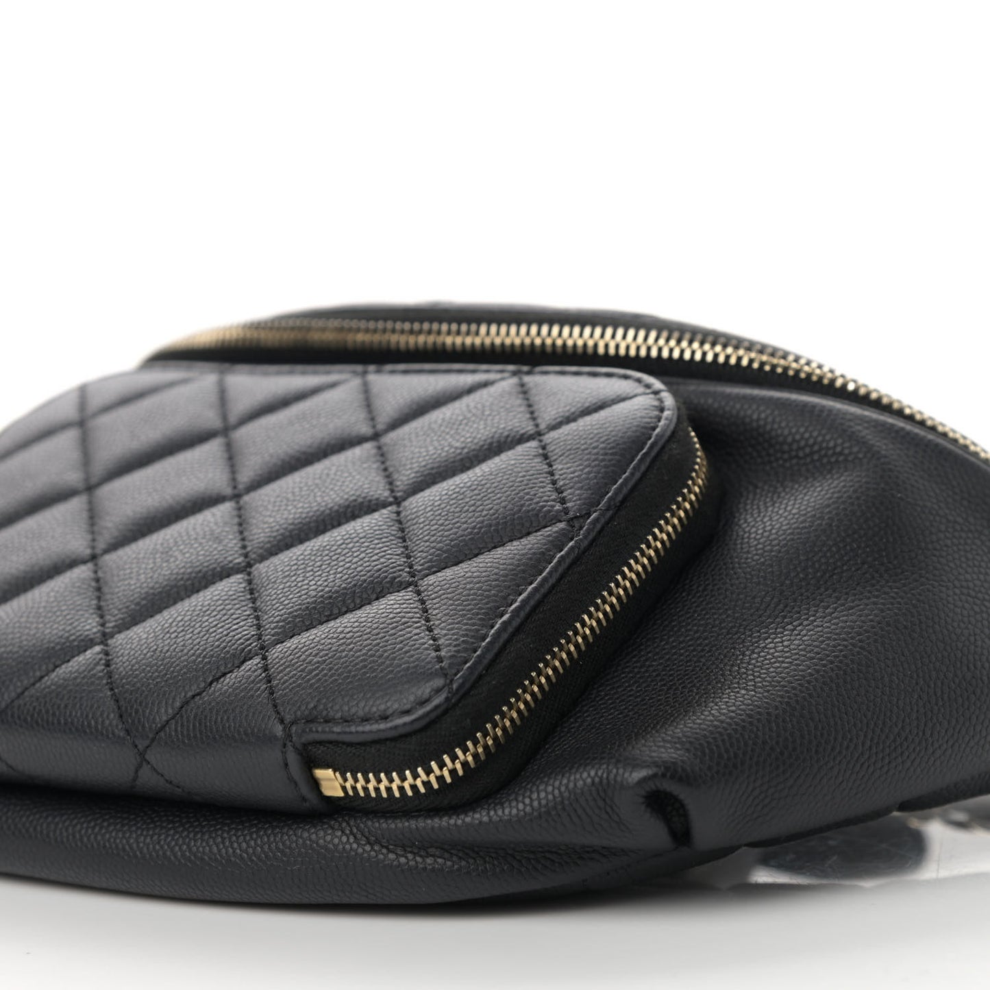 Caviar Quilted Business Affinity Waist Belt Bag Black