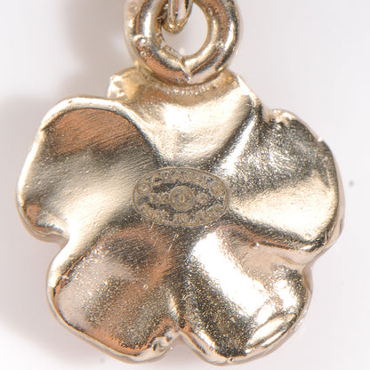 Chanel Enamel CC Camellia Earrings Gold Pink 4 of 5