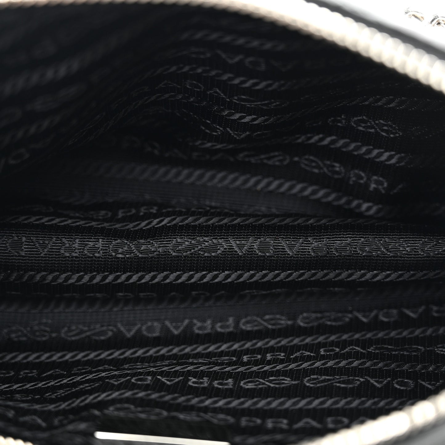 Nylon Tessuto Impuntu Quilted Crossbody Bag Black