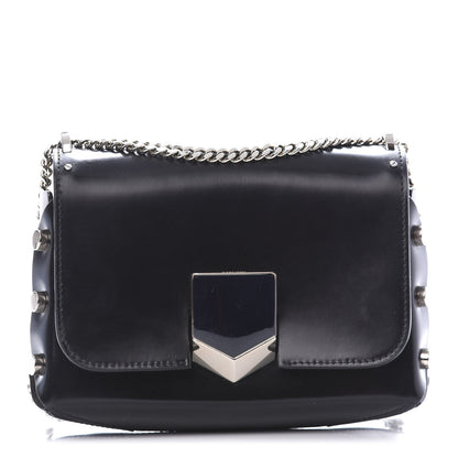 Jimmy Choo Spazzolato Lockett Petite Shoulder Bag Black 1 of 11