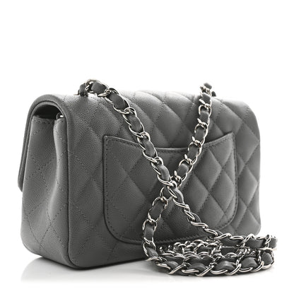 Chanel Caviar Quilted Mini Rectangular Flap Grey 3 of 11