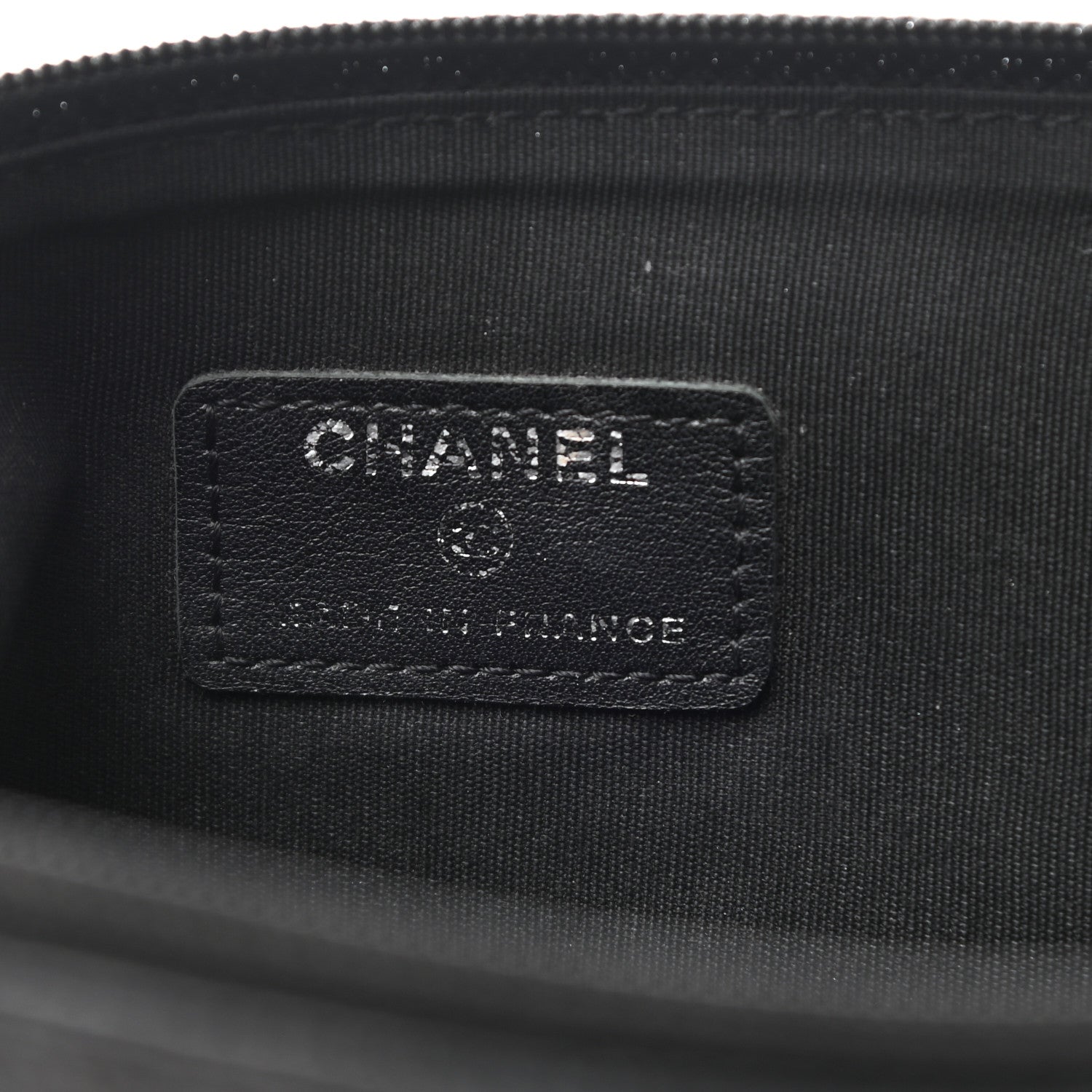 Chanel Caviar Timeless CC Cosmetic Pouch Black 6 of 9