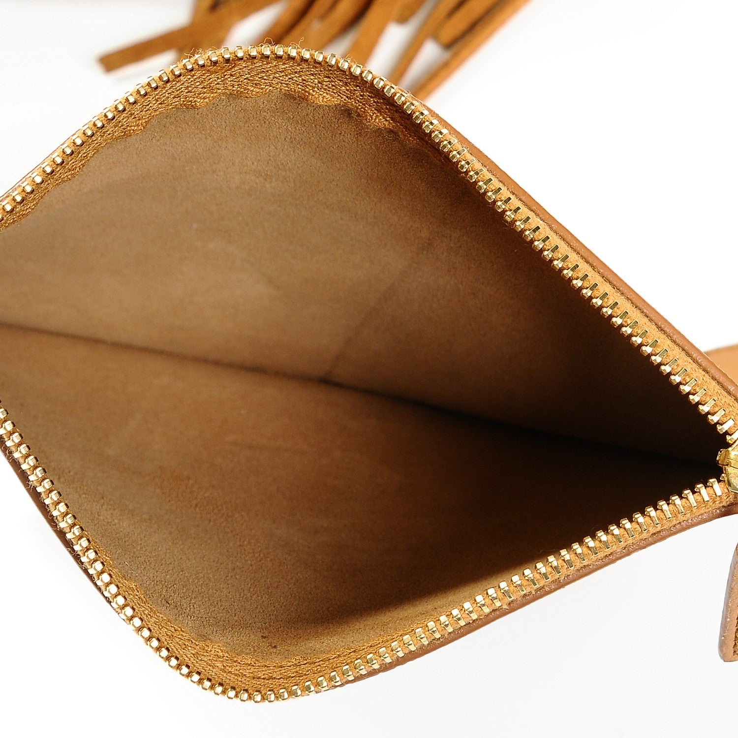 Saint Laurent Calfskin Large Fringe Shopping Tote Tan 8 of 8